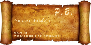 Percze Botár névjegykártya